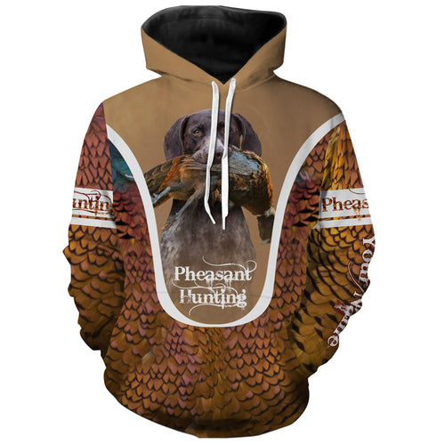 Pointer German Shorthair Pheasant hunting dog Custom All over print Shirts, Personalized hunting gifts FSD3996