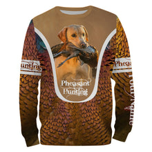 Load image into Gallery viewer, Yellow Labs Pheasant hunting dog Custom name All over print Shirts, Personalized hunting gifts FSD3997