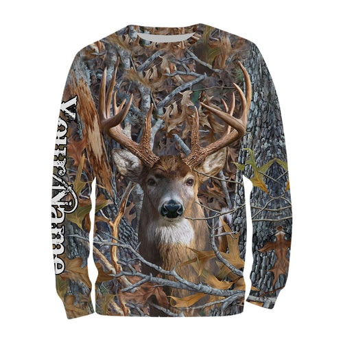 Deer Hunting Camo Customize Name 3D All Over Printed Shirts Personalized gift For Adult And Kid NQS720