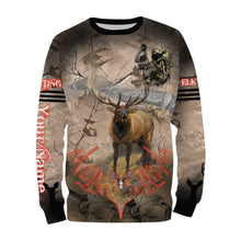 Load image into Gallery viewer, Elk Hunting Camo Grim Reaper Bow Hunting Archery Custom Name 3D All over print shirts NQS722