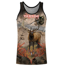 Load image into Gallery viewer, Elk Hunting Camo Grim Reaper Bow Hunting Archery Custom Name 3D All over print shirts NQS722