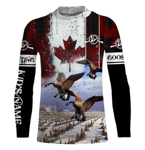Canada Goose hunting Customize Name 3D All Over Printed Shirts Personalized Hunting gift For Adult And Kid NQS851