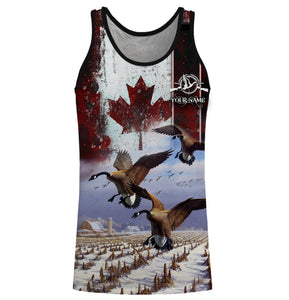 Canada Goose hunting Customize Name 3D All Over Printed Shirts Personalized Hunting gift For Adult And Kid NQS851