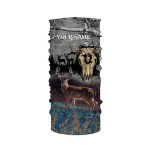 Deer hunting Skull camo Custom Name 3D All over print shirts - personalized hunting gifts - NQS729
