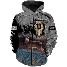Load image into Gallery viewer, Deer hunting Skull camo Custom Name 3D All over print shirts - personalized hunting gifts - NQS729