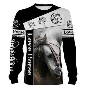 Horse clothing Customize Name 3D All Over Printed Shirts plus size NQS1003