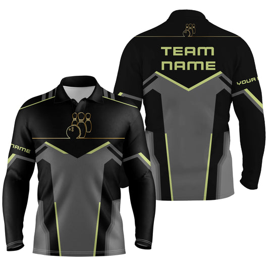 personalized bowling shirt for men – custom name design side view
