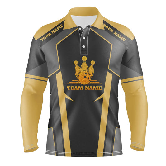 personalized bowling shirt for men – custom name design side view