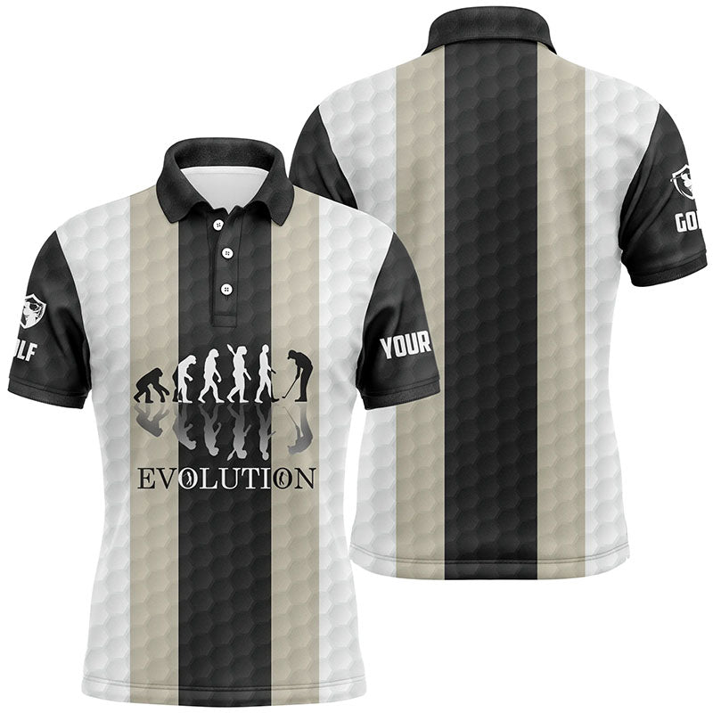 Mens golf polos shirts custom golf ball pattern Evolution polo shirt for mens, golfing gifts NQS6886
