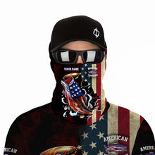 Load image into Gallery viewer, Largemouth Bass fishing American Fisherman UV protection Customize name long sleeves UPF 30+ NQS735