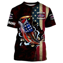 Load image into Gallery viewer, Largemouth Bass fishing American Fisherman Custom Name 3D All over print shirts NQS736