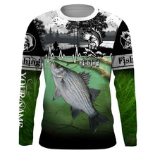 Load image into Gallery viewer, White bass Fishing freshwater fish UV protection quick dry Custom name long sleeves UPF 30+ fishing shirt for adult and Kid NQS2660