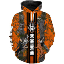 Load image into Gallery viewer, The raccoons hunting coonhound dog orange camo hunting clothes Customize Name 3D All Over Printed Shirts Personalized Hunting gift NQS1026