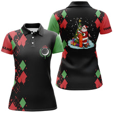 Load image into Gallery viewer, Christmas Womens golf polo shirt custom Christmas Santa Claus golf shirt for ladies, team golf jerseys NQS6665