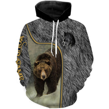 Load image into Gallery viewer, Bear Hunting big game camo Custom Name 3D All over print shirts NQS738