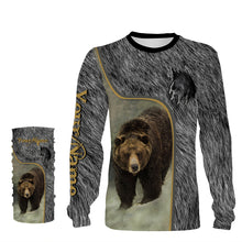 Load image into Gallery viewer, Bear Hunting big game camo Custom Name 3D All over print shirts NQS738