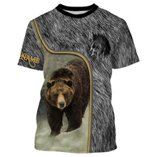 Load image into Gallery viewer, Bear Hunting big game camo Custom Name 3D All over print shirts NQS738