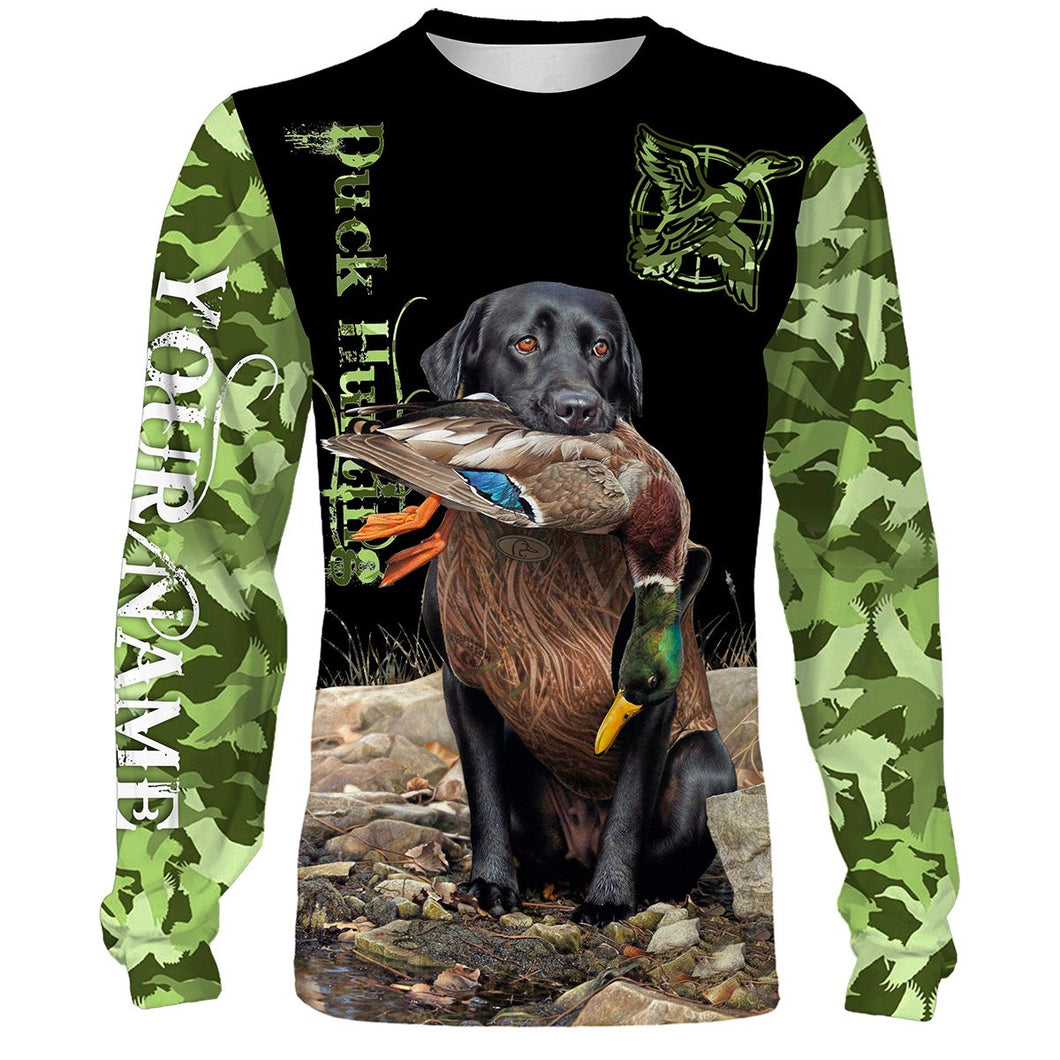 Duck Hunting Camo Customize Name 3D All Over Printed Shirts Personalized Hunting gift For Adult And Kid NQS632