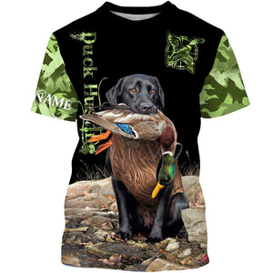 Duck Hunting Camo Customize Name 3D All Over Printed Shirts Personalized Hunting gift For Adult And Kid NQS632