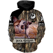 Load image into Gallery viewer, Duck Hunting Waterfowl Camo Customize Name 3D All Over Printed Shirts Personalized Hunting gift For Adult And Kid NQS885