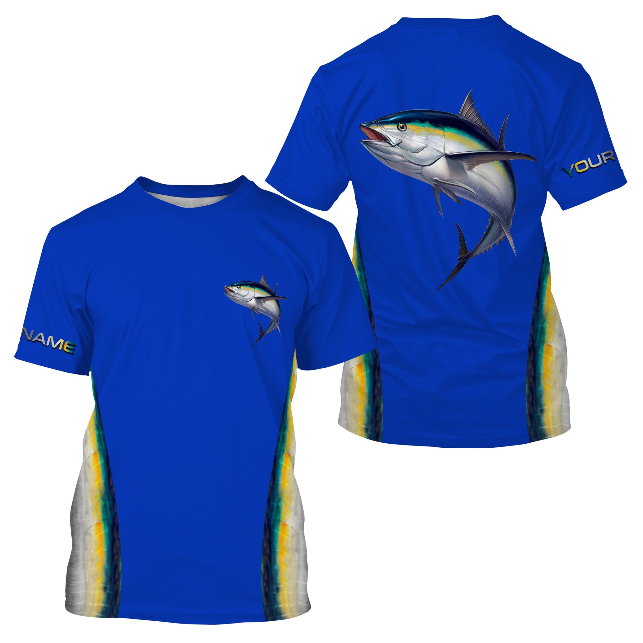 Tuna fishing blue ocean tuna fish scales saltwater fishing Custom Name –  ChipteeAmz