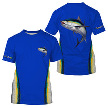 Load image into Gallery viewer, Tuna fishing blue ocean tuna fish scales saltwater fishing Custom All over printed Fishing Shirts NQS2536