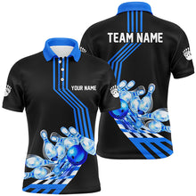 Load image into Gallery viewer, Men Bowling Polo Shirt Custom Bowling Team league Jerseys, gifts for bowlers | Blue NQS7070