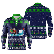 Load image into Gallery viewer, Funny ugly Christmas golf shirt custom name Mens golf polo shirt - Christmas gifts for golfers NQS4196