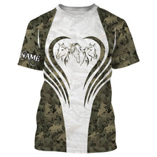 Load image into Gallery viewer, Beautiful horse tattoo camo shirt Customize Name 3D All Over Printed Shirt, personalized girls horse shirt, gift for horse lovers NQS2879