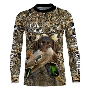 Duck Hunting dog Labrador Retriever Camo Waterfowl Custom Name 3D hunting shirts NQS745