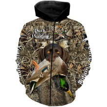 Load image into Gallery viewer, Duck Hunting dog Labrador Retriever Camo Waterfowl Custom Name 3D hunting shirts NQS745