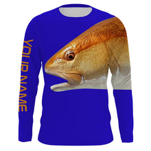Load image into Gallery viewer, Redfish Puppy Drum performance fishing shirt UV protection quick dry custom name long sleeves NQS633