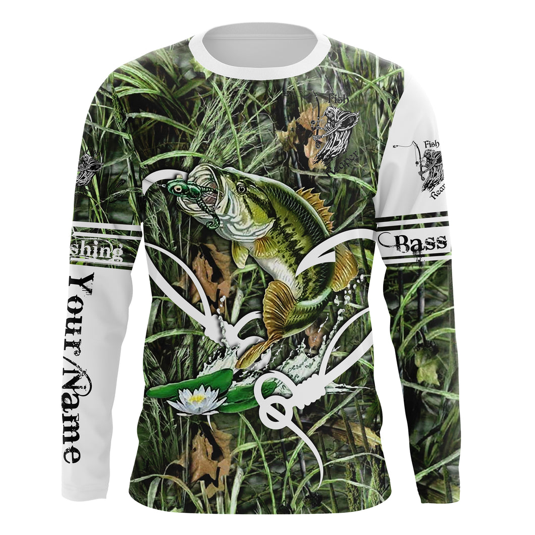 Custom Largemouth Bass Fishing performance fishing shirt UV protection quick dry  long sleeves NQS636