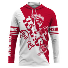 Load image into Gallery viewer, Texas slam Fishing redfish, speckled trout, flounder Customized Name UV Protection Shirts, patriotic Fishing Clothing | Red NQS2416