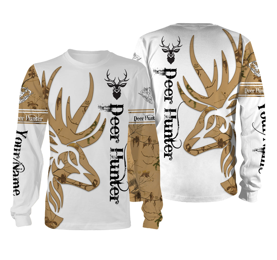 Deer Hunting Camo Customize Name 3D All Over Printed Shirts Personalized Hunting gift For Deer Hunters NQS640