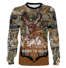 Load image into Gallery viewer, Born to Hunt Deer hunting camo hunting clothes Customize Name 3D All Over Printed Shirts Personalized Hunting gift For men, women And Kid NQS908