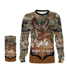 Load image into Gallery viewer, Born to Hunt Deer hunting camo hunting clothes Customize Name 3D All Over Printed Shirts Personalized Hunting gift For men, women And Kid NQS908