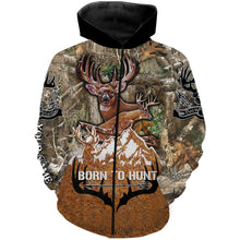 Load image into Gallery viewer, Born to Hunt Deer hunting camo hunting clothes Customize Name 3D All Over Printed Shirts Personalized Hunting gift For men, women And Kid NQS908