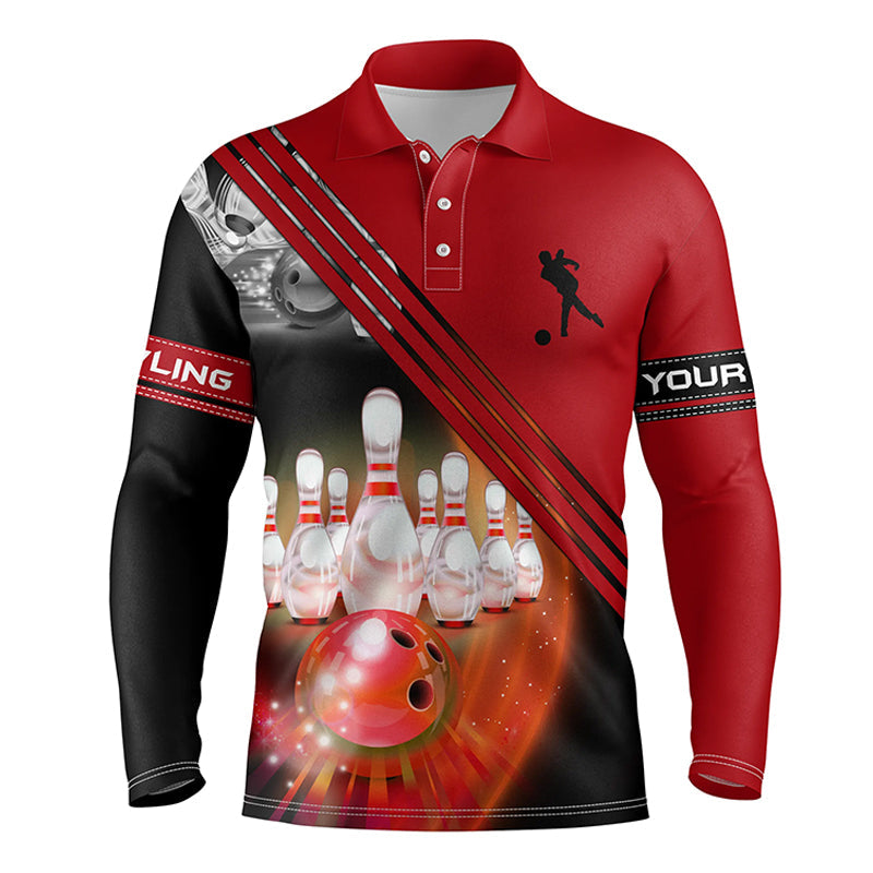 Red Tribal Custom Bowling Jerseys for Men