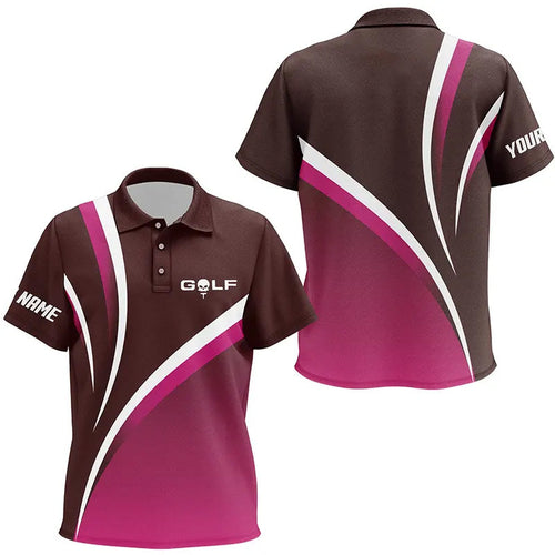 Kids polo shirt custom name kid golf tops, tournament golf shirts | Pink NQS6920