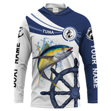 Load image into Gallery viewer, Tuna fishing All Over Printed Shirts Customize Name and boat name Long Sleeve Fishing Shirts NQS1731