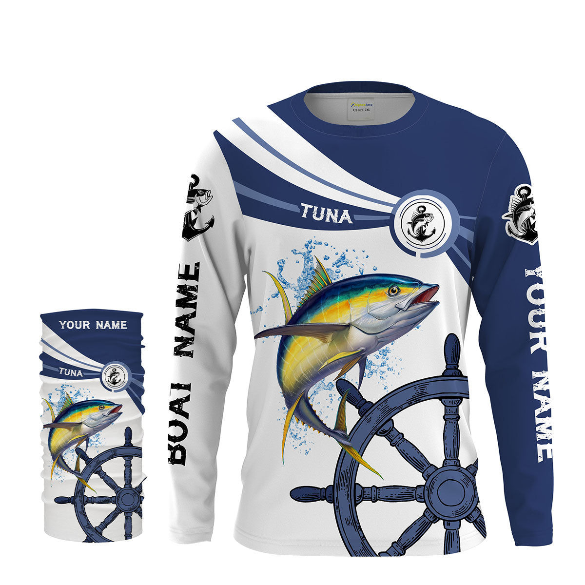 Custom Fishing Shirt Fishing Jersey Boat Shirt Long Sleeve 