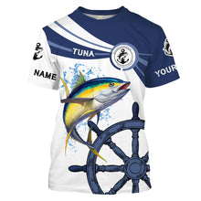 Load image into Gallery viewer, Tuna fishing All Over Printed Shirts Customize Name and boat name Long Sleeve Fishing Shirts NQS1731
