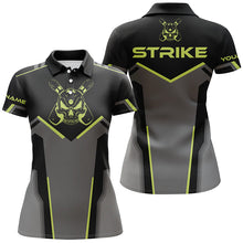 Load image into Gallery viewer, Retro Bowling polo shirts for women custom Bowling Team League Jersey Strike Bowling Shirts NQS6245