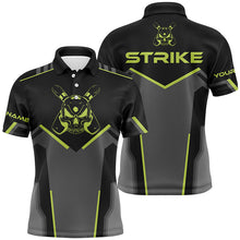 Load image into Gallery viewer, Retro Bowling polo shirts for men custom name Bowling Team League Jersey Strike Bowling Shirts NQS6245