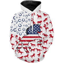 Load image into Gallery viewer, Horse American flag patriotic 3D All Over Printed horse shirts, animal shirts, gift for horse lovers NQS2905