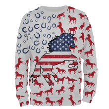 Load image into Gallery viewer, Horse American flag patriotic 3D All Over Printed horse shirts, animal shirts, gift for horse lovers NQS2905