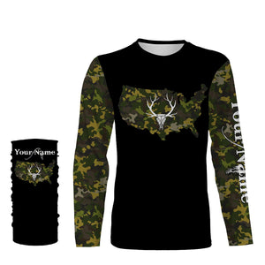 Deer hunting Camo Customize Name 3D All Over Printed Shirts Personalized Hunting gift For Adult And Kid NQS2317