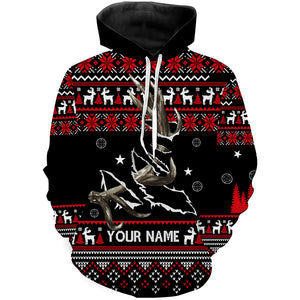 Funny Ugly Sweater pattern Deer shed Hunting Custom All over print Shirts, Christmas shirt for hunter NQS4466