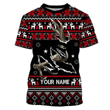 Load image into Gallery viewer, Funny Ugly Sweater pattern Deer shed Hunting Custom All over print Shirts, Christmas shirt for hunter NQS4466